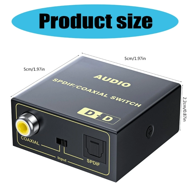 Conversores com comutação coaxial óptica, carcaça metálica resistência a interferências