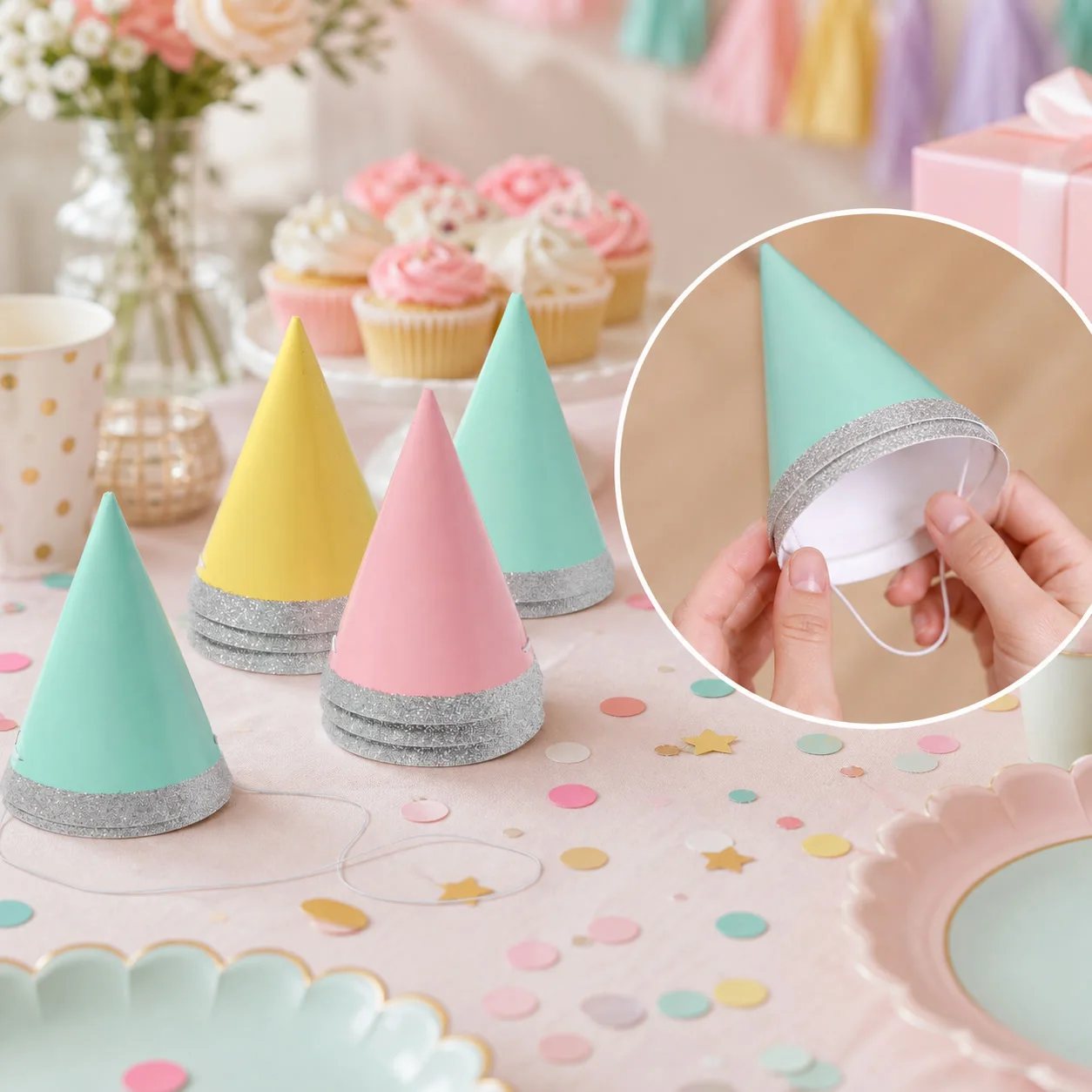 10 stuks 4 inch mini glitter f - Party Hat Cone recensie en prijs