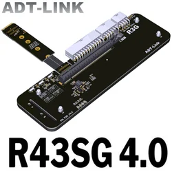 ADT R43SG 4.0 M.2 NVMe To PCIe 4.0 x16 Connector PCI-E 16x To M.2 M Key Extension Cable Adapter eGPU For NUC/ITX/STX/Notebook PC