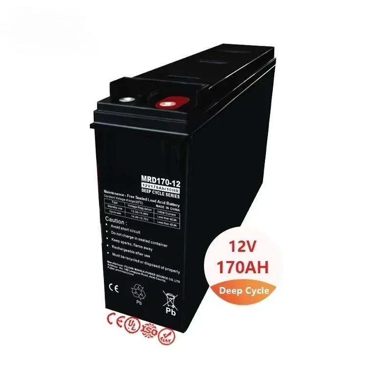

MHB MRD170-12 12 В 170 Ач свинцово-кислотная солнечная батарея AGM передняя клемма аккумулятор глубокого цикла для возобновляемых энергетических систем