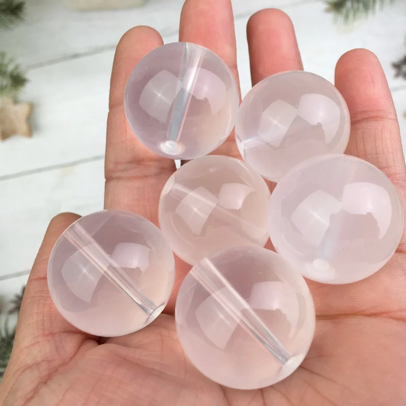 

Natural white crystal loose beadsdiyNecklace crystal beads, single round bead accessories, bead wholesale