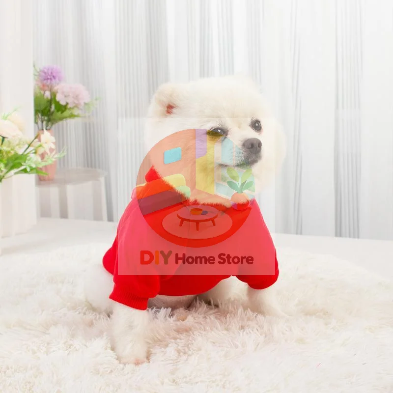 Autumn Winter Dog Clothes for Small Dogs Girls, Fleece Lined Dog Hoodies Sweater Puppy Sweatshirt Chihuahua Apparel