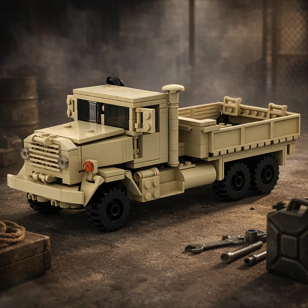 

MOC Military 6x6 Tactical Truck Building Blocks Heavy Cargo Transporter Model Bricks DIY Construction Toy Gift for Adults Fans