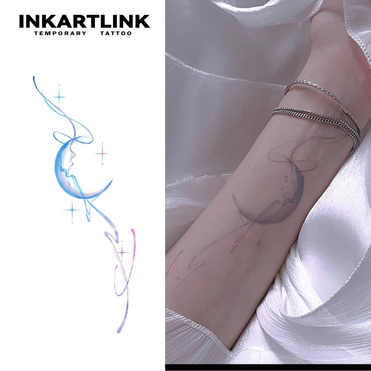 

INKARTLINK Temporary Tattoo Stickers Waterproof Color Printing Art Style Temporary Tattoo Party Supplies DIY Stickers