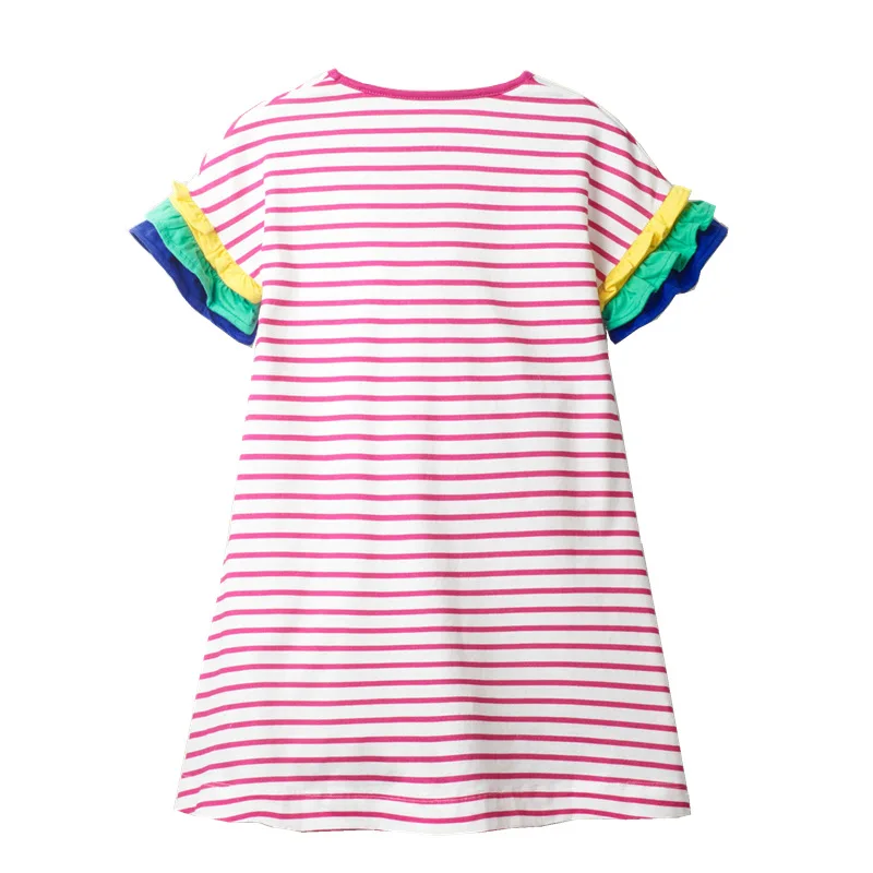 Little maven Summer Dress for New Year 2024 Cotton Children Casual Vestidos Clothes Lovely for Kids 2-7 year