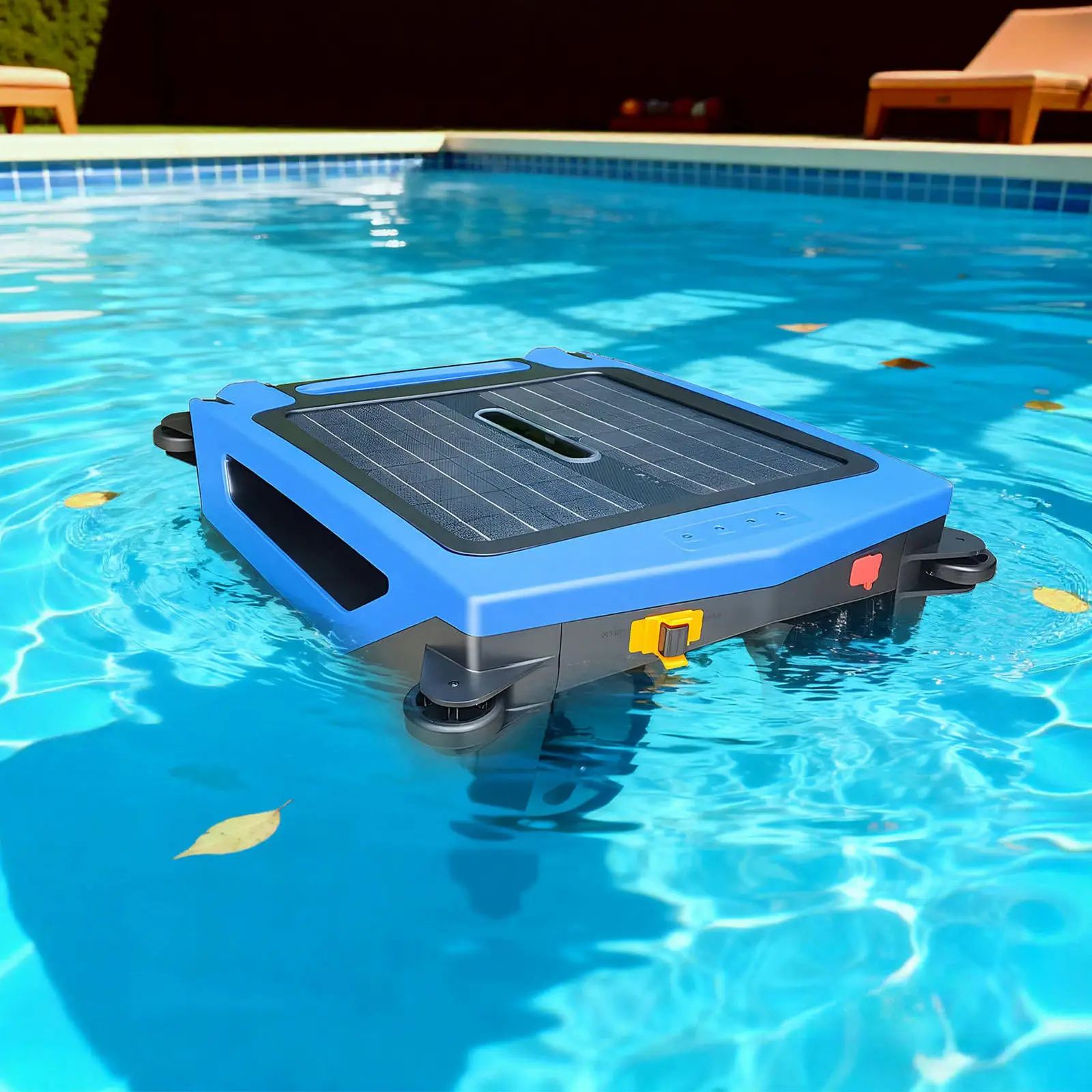 Robot Limpiafondos Automático Inalámbrico, Limpiador de Superficie Manos Libres para Hojas y Residuos, Limpiador Robótico de Piscinas sin Esfuerzo