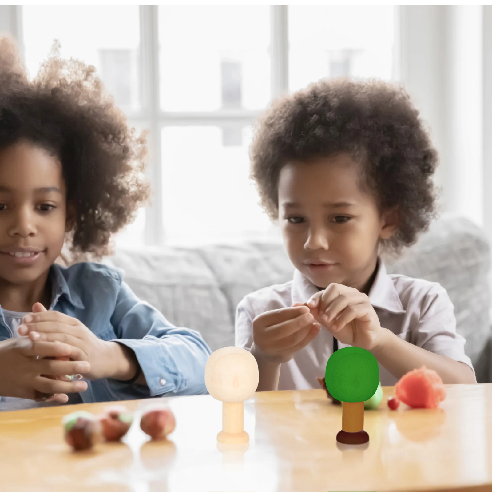 

10Pcs DIY Wood Trees Unfinished Miniature Tree Ornaments for Coloring Crafts Home Decoration Easter Centerpiece Ideas