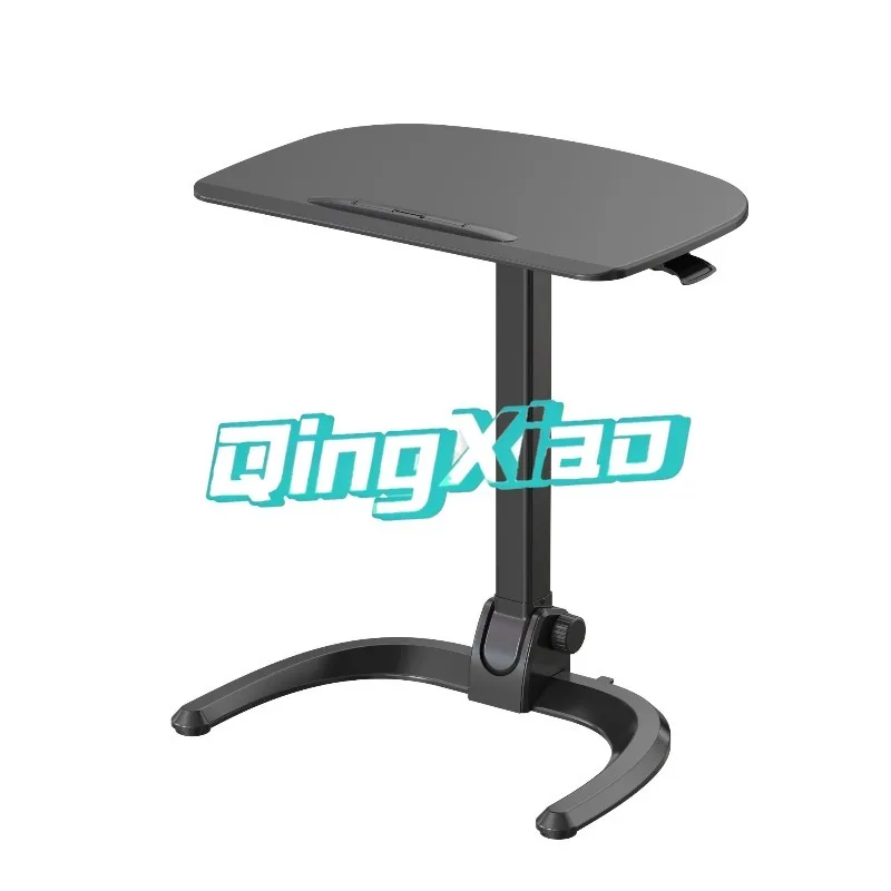 Fully Foldable Mobile Height Adjustable Desk Pneumatic Electric Lift Computer Workstation Standing Desk With Wheels For Office