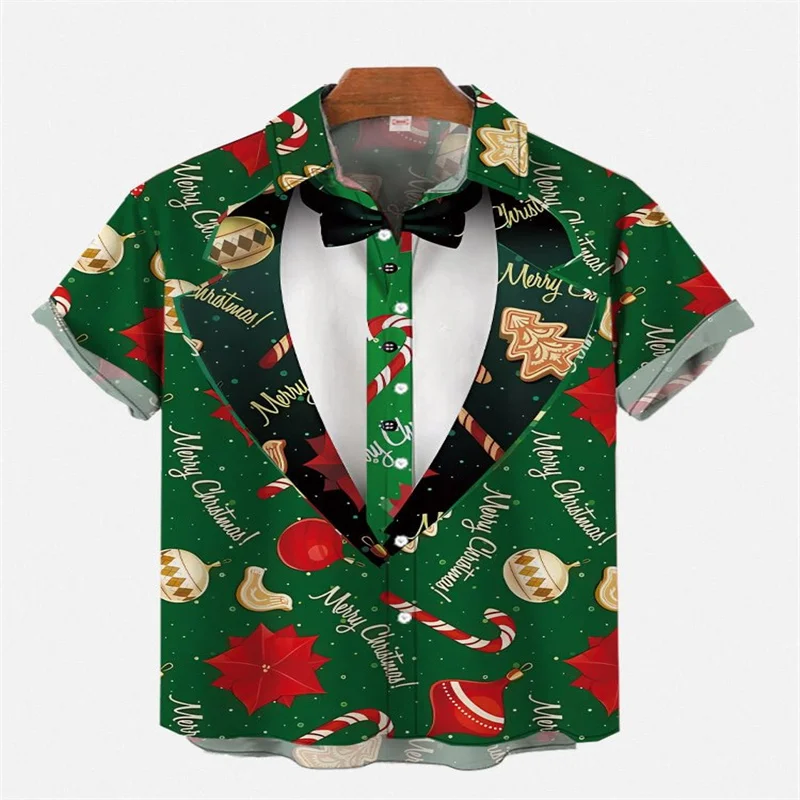 Funny tailcoat, skeleton gentleman costume, Halloween printed short sleeved shirt, St. Patrick's Day green fairy tailcoat, carto