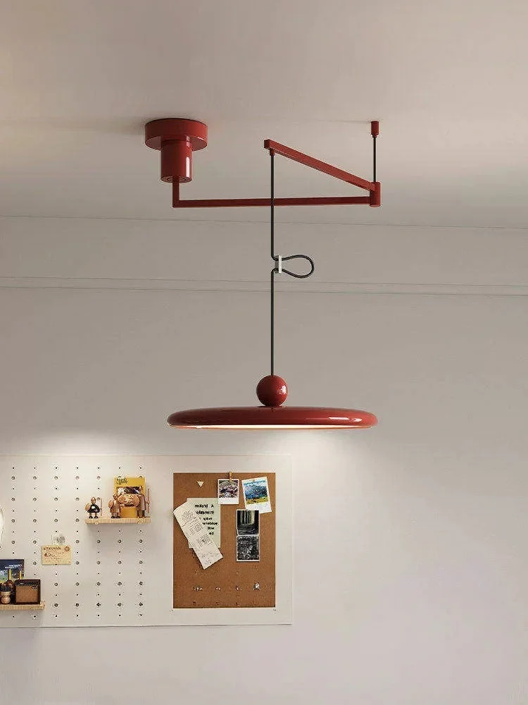 Nordic Minimalist Home Decor Restaurant Led Pendant Light Rocker Arm Dining Room Bar Table Lamp Ufo Living Room Lighting Fixture