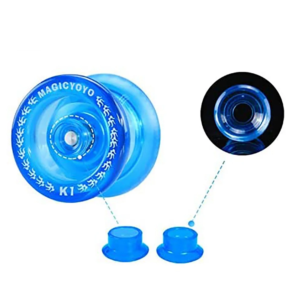 MAGICYOYO K1 Plus Professional Responsive Yoyo for Kids,Plastic Yoyo with Narrow C Bearing,Yoyo for Beginners (Blue&Green)