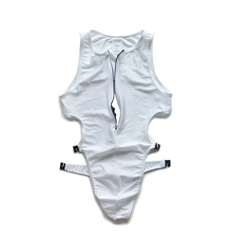 Ropa interior Sexy Gay para hombre, Tanga con cremallera, lencería Sexy, suspensorio de tentación