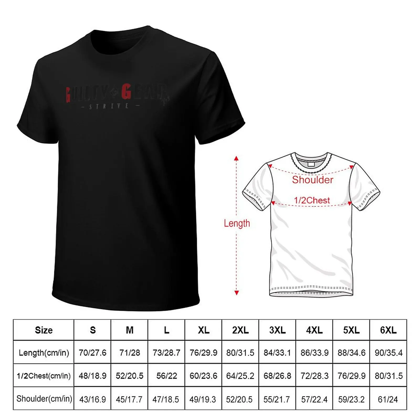 guilty gear strive logo T-Shirt Work Basic Short Sleeve Top