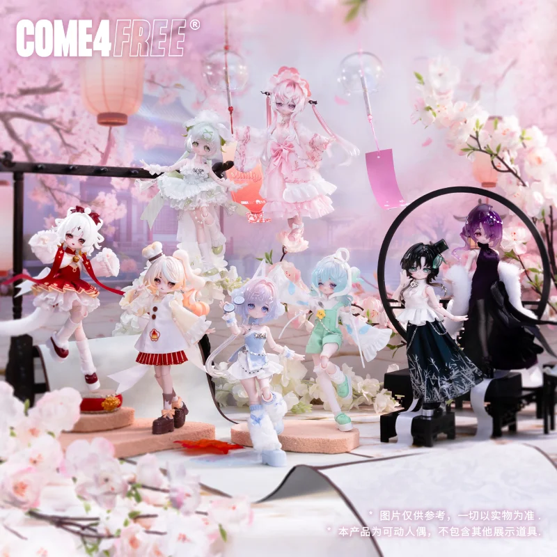

Новая коллекционная кукла BJD в слепой коробке, масштаб 1/12, 8 точек артикуляции, аниме-фигурка, серия «Цветущая вишня», декор для рабочего стола, подарки