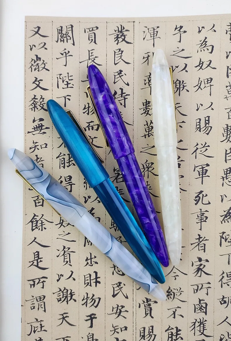 

TANGMOON Luxury Pen Beautiful Imported Resin Fountain Pen Patented Sealing SCHMIDT Nib Smooth Writing Gift Good Gas Tightness