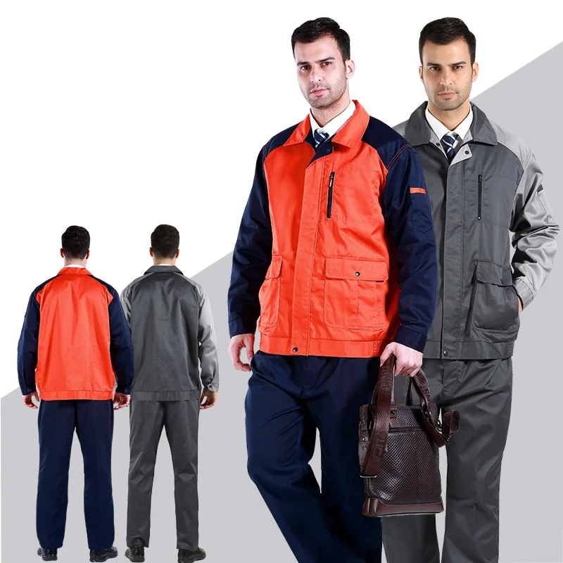 Working Clothing Men Workwear Jacket Pants Multi Pockets Auto Repairman Mechanic Suit Engineer Warehouse Worker Clothes 4xl