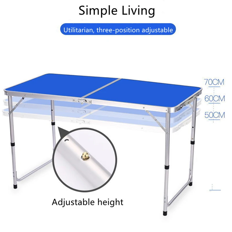 Mesa plegable para exteriores, silla para acampar, mesa de Picnic de aleación de aluminio, resistente al agua, ultraligera, duradera, escritorio