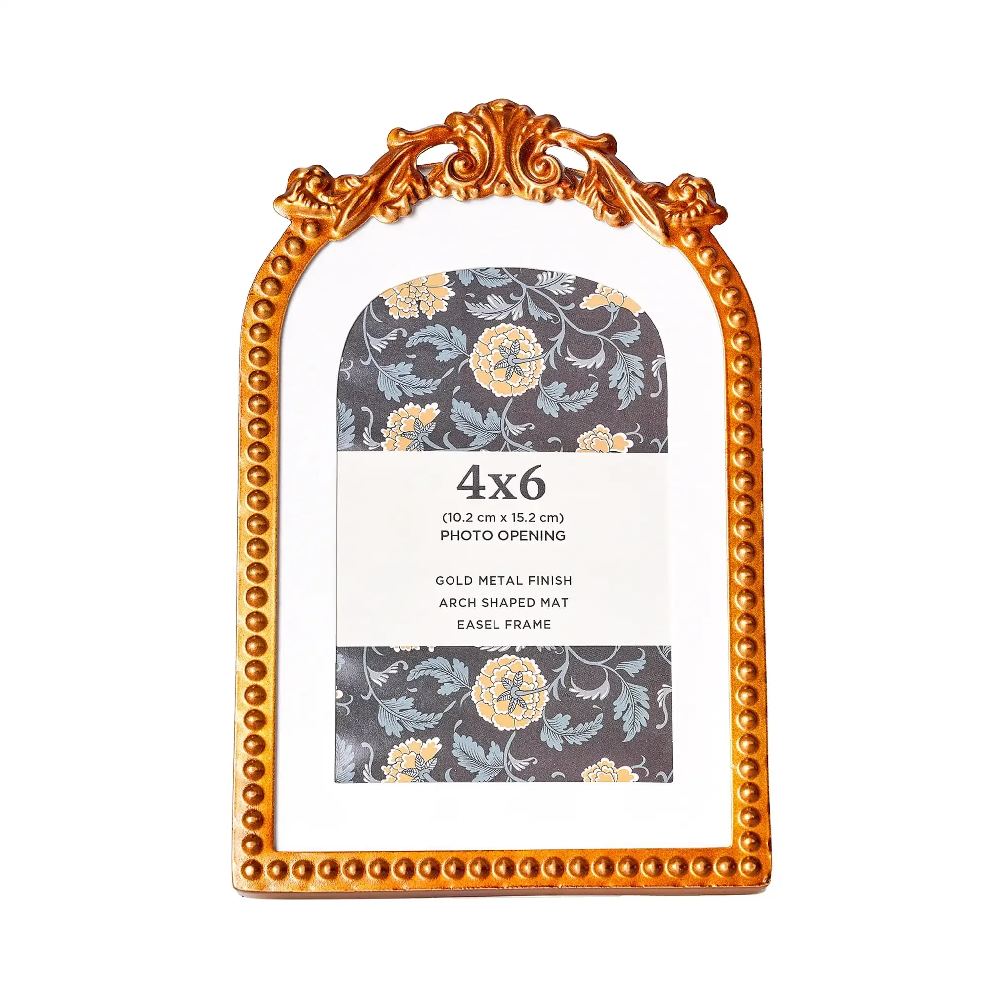 4x6フィルグランテーブルフォトフレーム、ゴールド