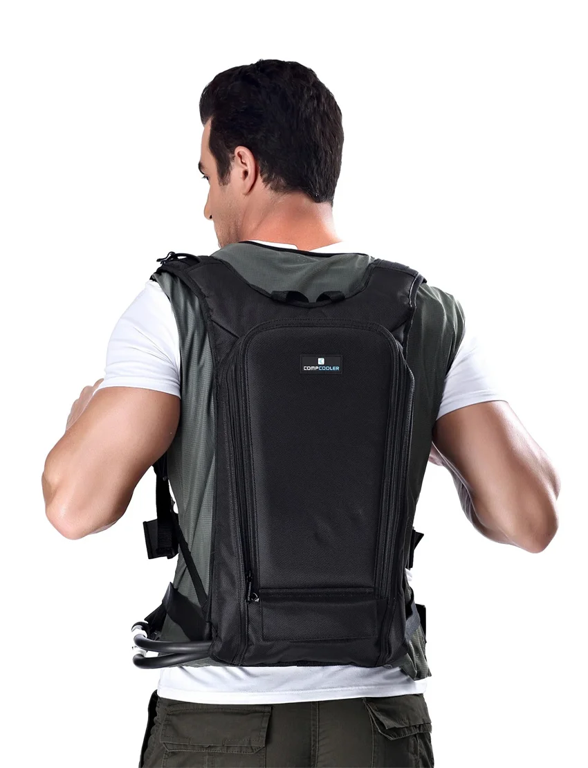 

COMPCOOLER Backpack ICE Water Cooling System Vest with Mesh Liquid Cooling Vest 3.0 Bladder Flow Control Ice Circulation System