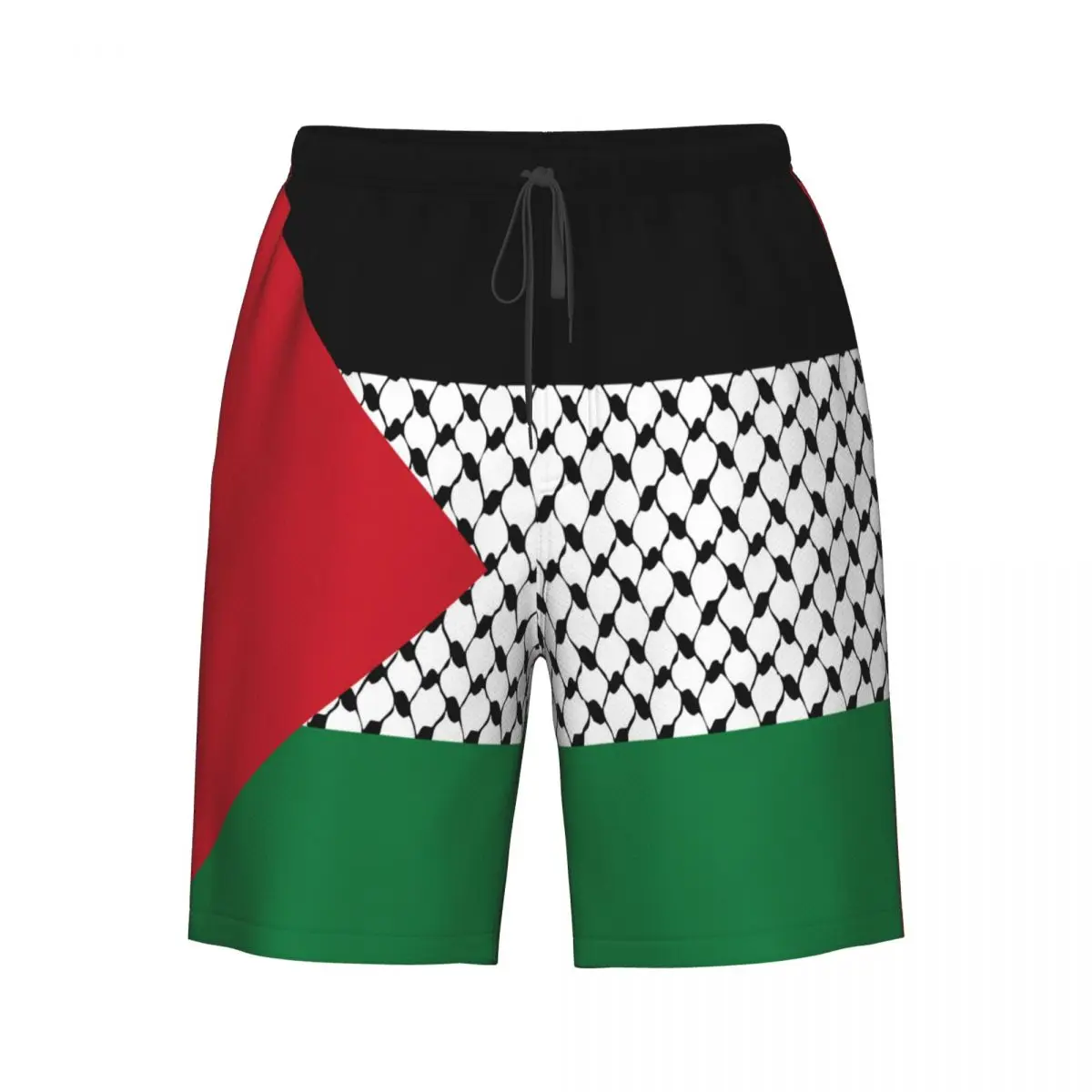 

Мужские плавки с флагом Палестины, быстросохнущие пляжные шорты с карманами, пляжные брюки, купальник