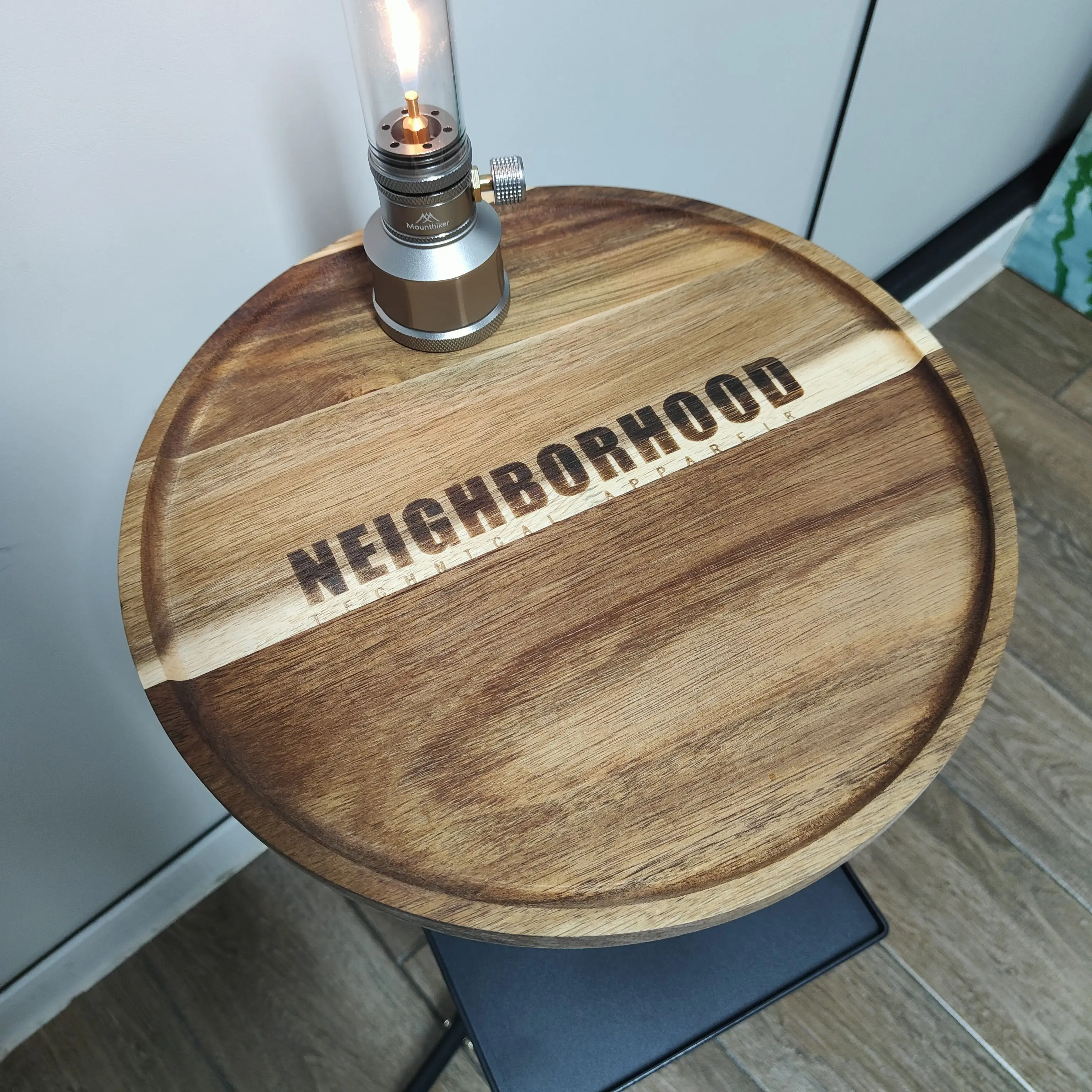 Neighborhood NBHD folding table can raise camping picnic table chairs solid wood table board