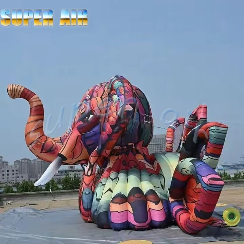 カスタマイズ可能な美しいデザインの屋外象スタイルの巨大なインフレータブルステージテント、ステージパーティー用のクロールド描画付き