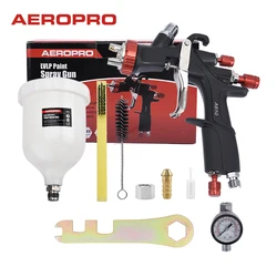 AEROPRO Professional R500 A610 LVLP Spray Gun Car Painting Airbrush With Regulator For Cars Paint Spray Gun 1.3/1.4/1.5/1.7mm