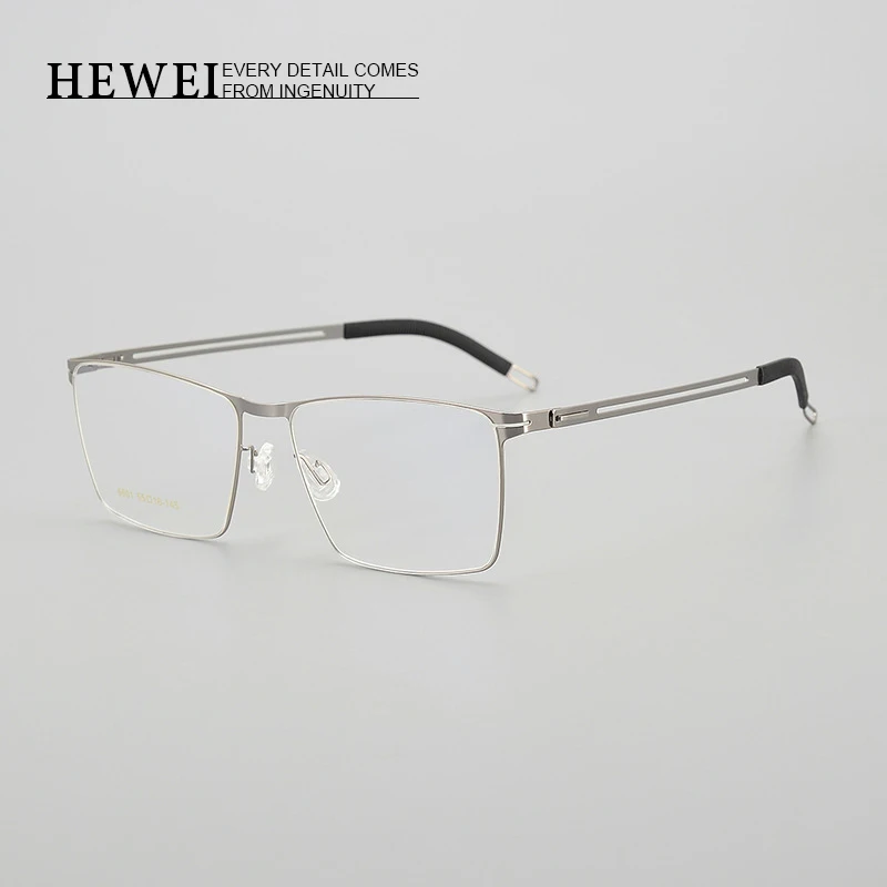 

Business square frame handmade glasses frame Ultra light pure titanium prescription eyeglasses Fashion men and women eyewear