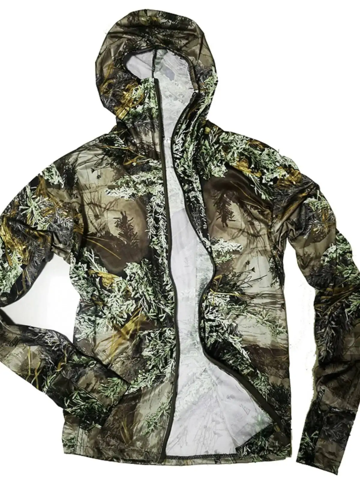 迷彩柄ハイキングフーディー-メンズ-アウトドア-日焼け防止-釣り服-カーディガン-長袖-バードウォッチング-ハンティング服