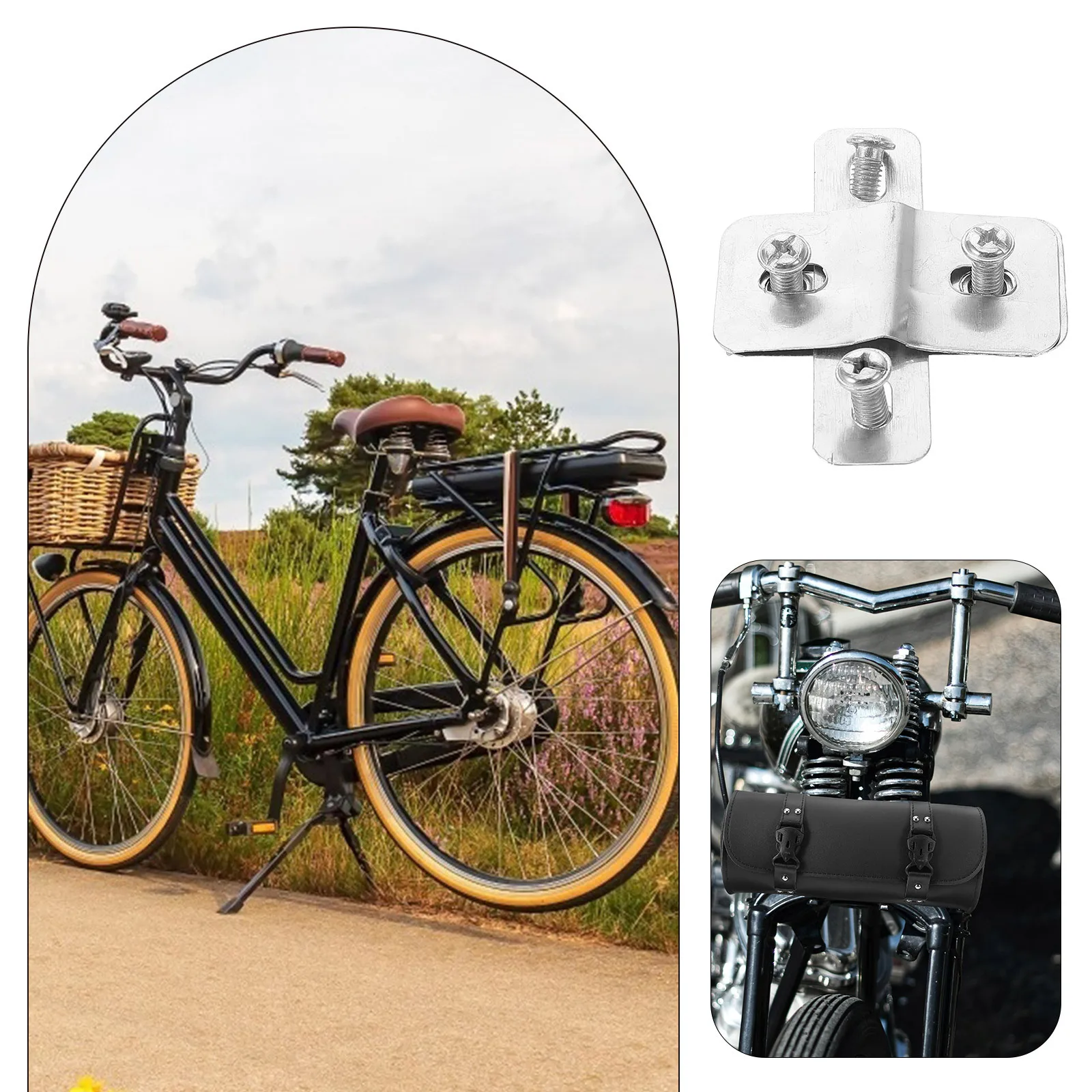 5 قطعة مقاطع ربط سلة الدراجة الثقيلة تصاعد محول للدراجات البضائع الرف الإفراج السريع قوس حامل ثابت آمن