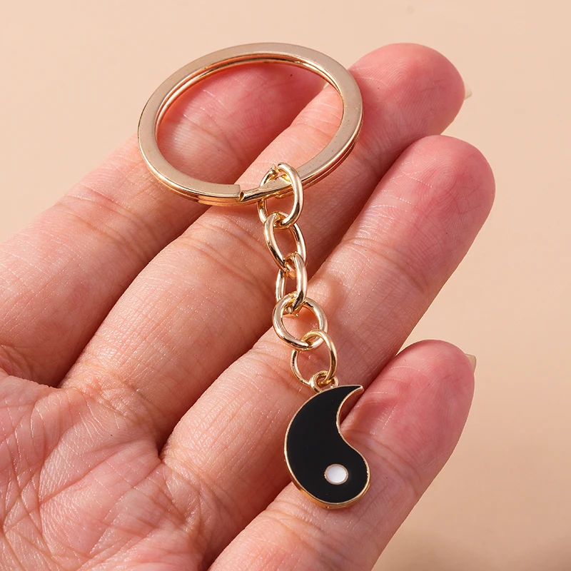 Aihua heiß verkaufen Yin Yang Tai Chi Schlüssel bund Bff besten Freunde Paar passende Sets für Frauen Männer Liebhaber Schlüssel ring Schmuck Geschenke – Detail 9