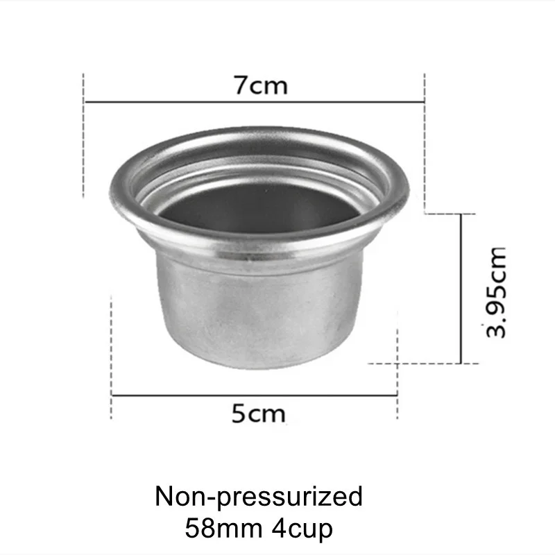58mm 35g 4 Cup Coffee Filter Basket Non-Pressurized Bottomless Portafilter Baskets For Expobar E61 Espresso Machine Accessories
