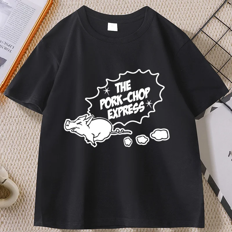 The Pork Chop Express T Shirt Men Women Funny Graphic T Shirts Cotton Short Sleeve Design T-shirt Unisex Round Neck Printed Tees