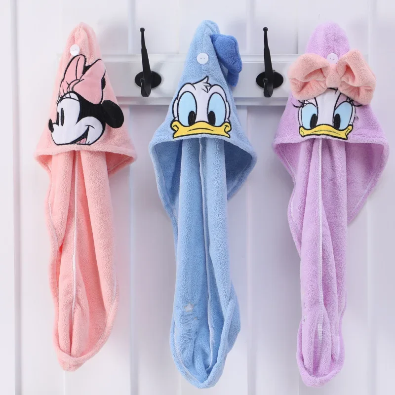 Disney Mickey Minnie Neue Trockenes Haar Kappe Kinder Kinder Cartoon Hut Männer Frauen Schöne Shampoo Bad Kappe Handtuch Saugfähigen Waschlappen