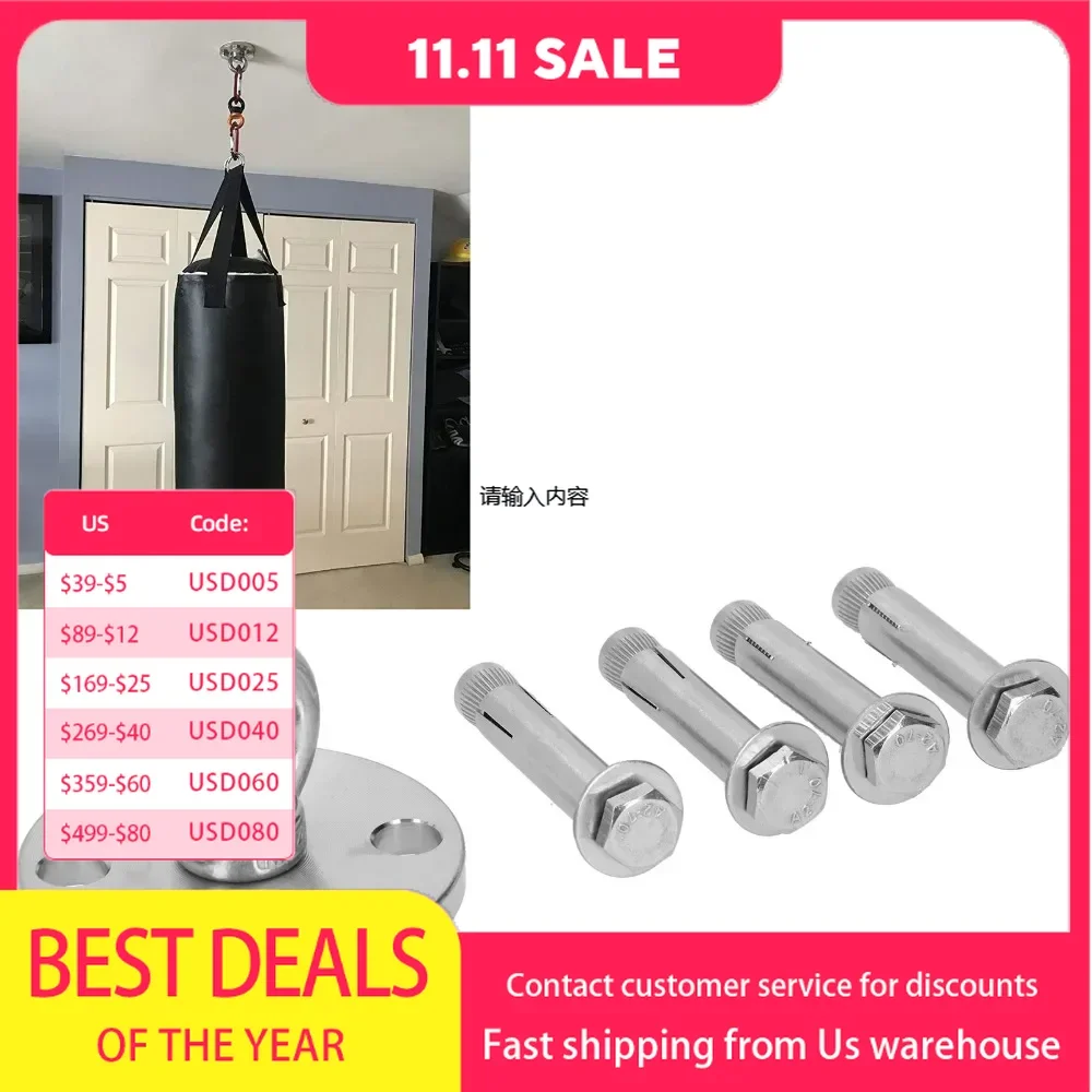 

Ceiling Bracket Wall Mount Yoga Hammock Suspension Swing Sandbag Fixing Hook 304 Stainless SteelDG-08