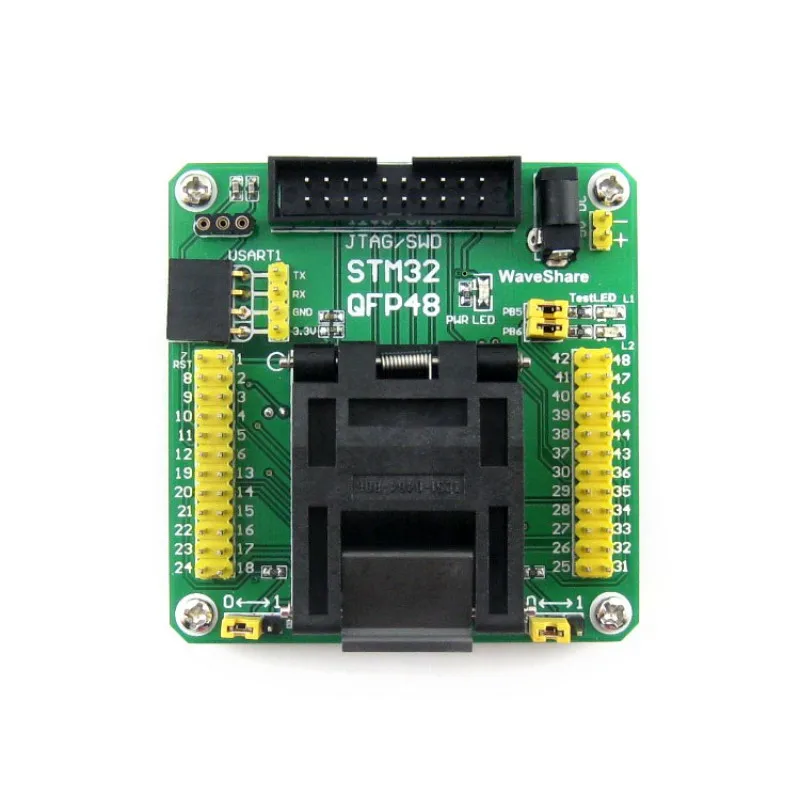 STM32-QFP48 QFP48 LQFP48 STM32F10xC STM32L15xC Yamaichi IC Test Socket Programming Adapter 0.5mm Pitch