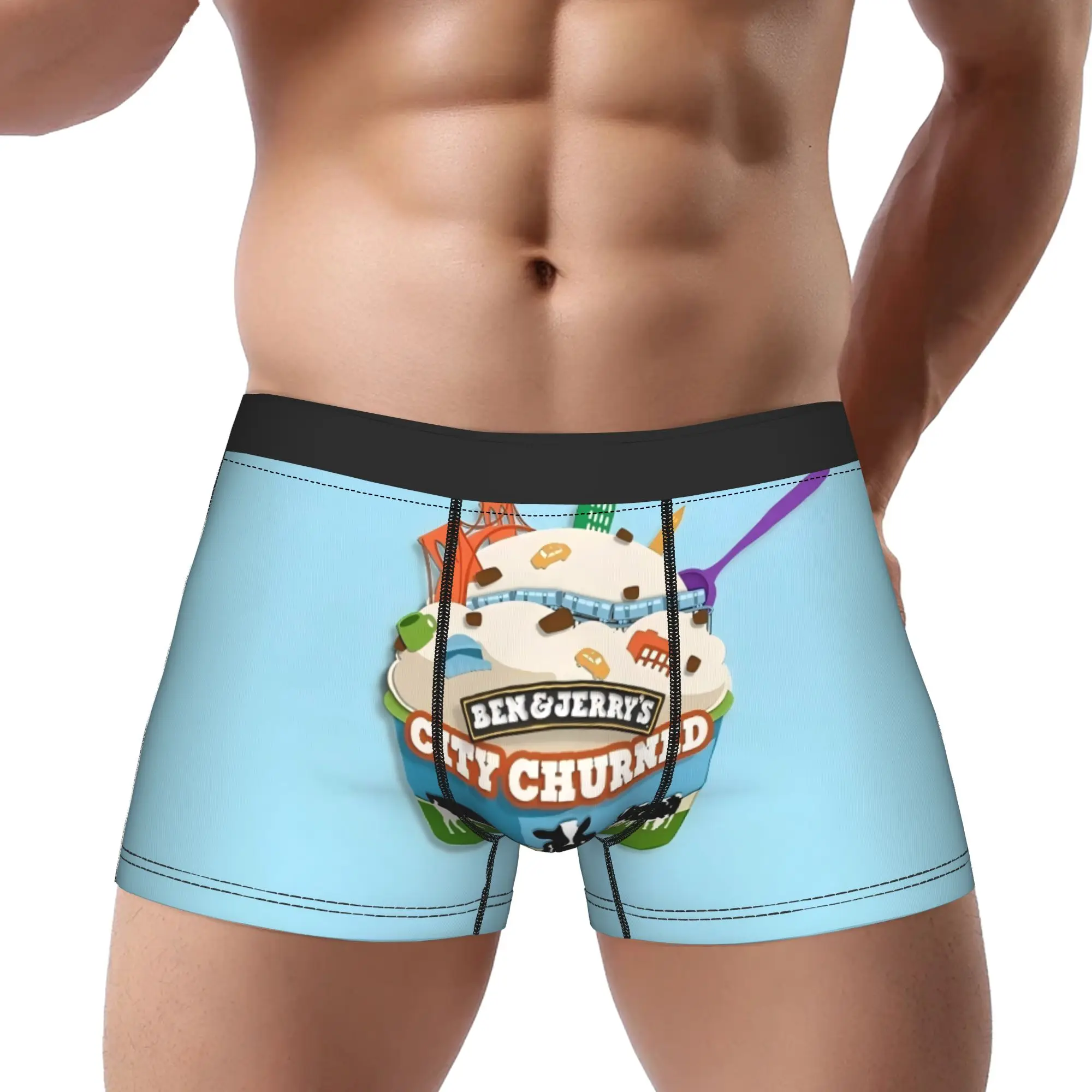 

Ben Jerrys Underpants Breathbale Panties Man Underwear Ben Jerrys Print Shorts Boxer Briefs