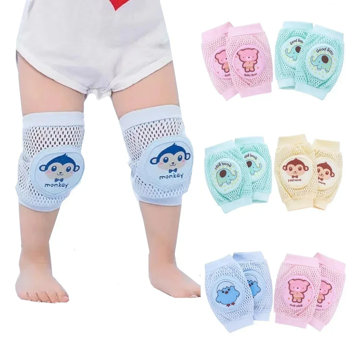

Baby Knee Pads Safety Mesh Kneepad Protector Leg Warmer cushion Legging Infants Children Kids Girl Boy Crawling Elbow Toddlers