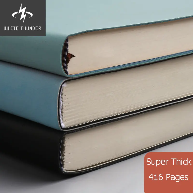 A4 Super Thick Notepad Students Cute Notebook Retro Colors Creativity Stationery 416 Pages Pu Cover Notebook School Supplies