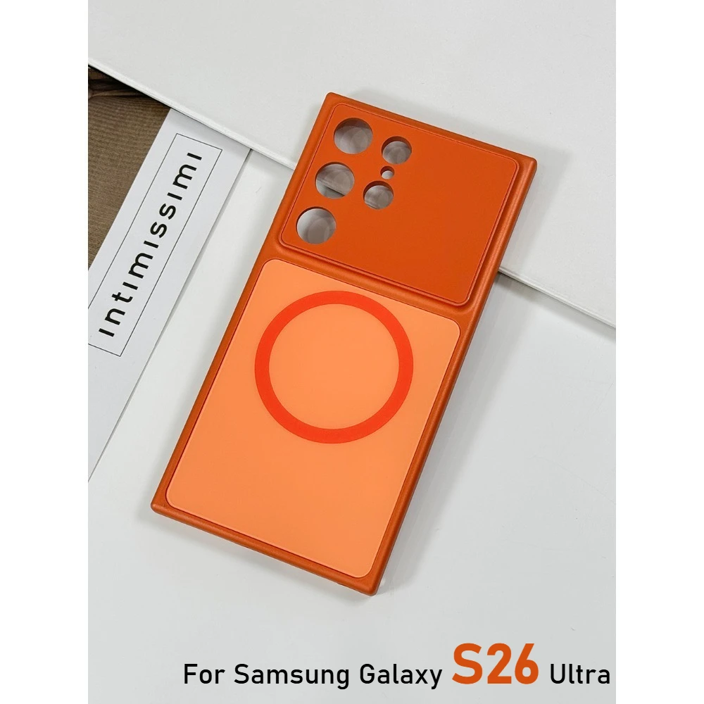 Original Glas Nano Matte Fall Für Samsung Galaxy S26 Ultra S25 S24 S23 + Plus Magnetische Für Magsafe Drahtlose Lade rüstung Funda