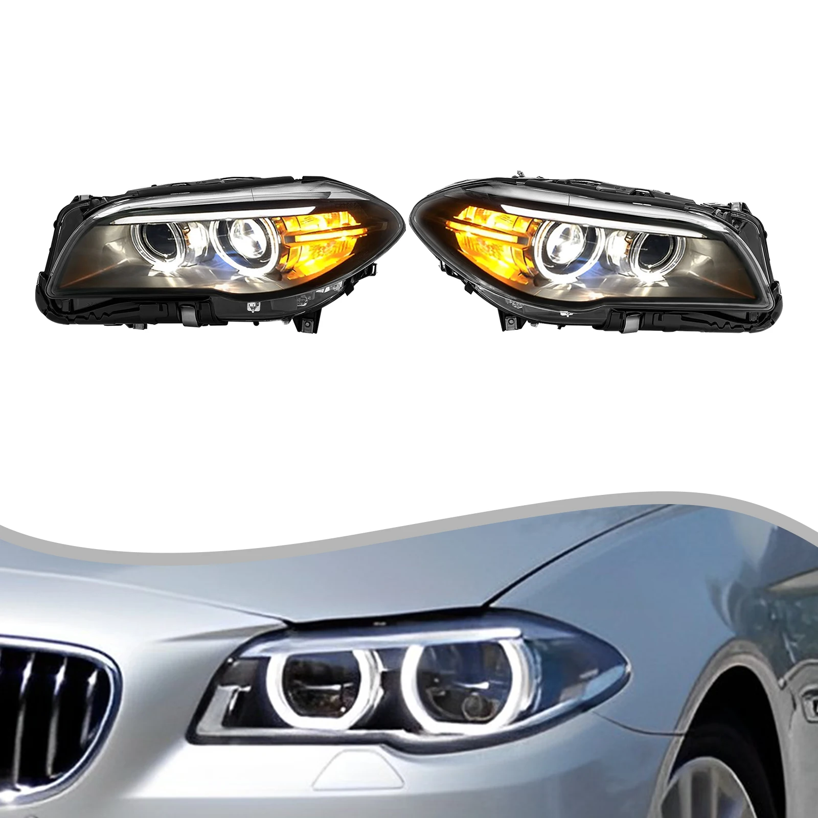 

2014-2017 Xenon Without AFS Left / Right Side Headlight For BMW 5 Series F10 / F18 HID Headlamp