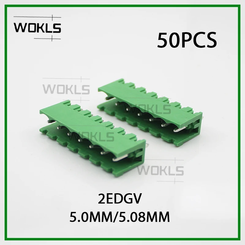 50PCS KF2EDGV 5.08 5.0 2P 3P 4P 5P 6P 7P 8P 9P 10P 11P 12P PCB PLUG-IN TEMINAL BLOCK 2EDGV 5.08mm PIN MSTB 2,5 G PHOENIX DEGSON