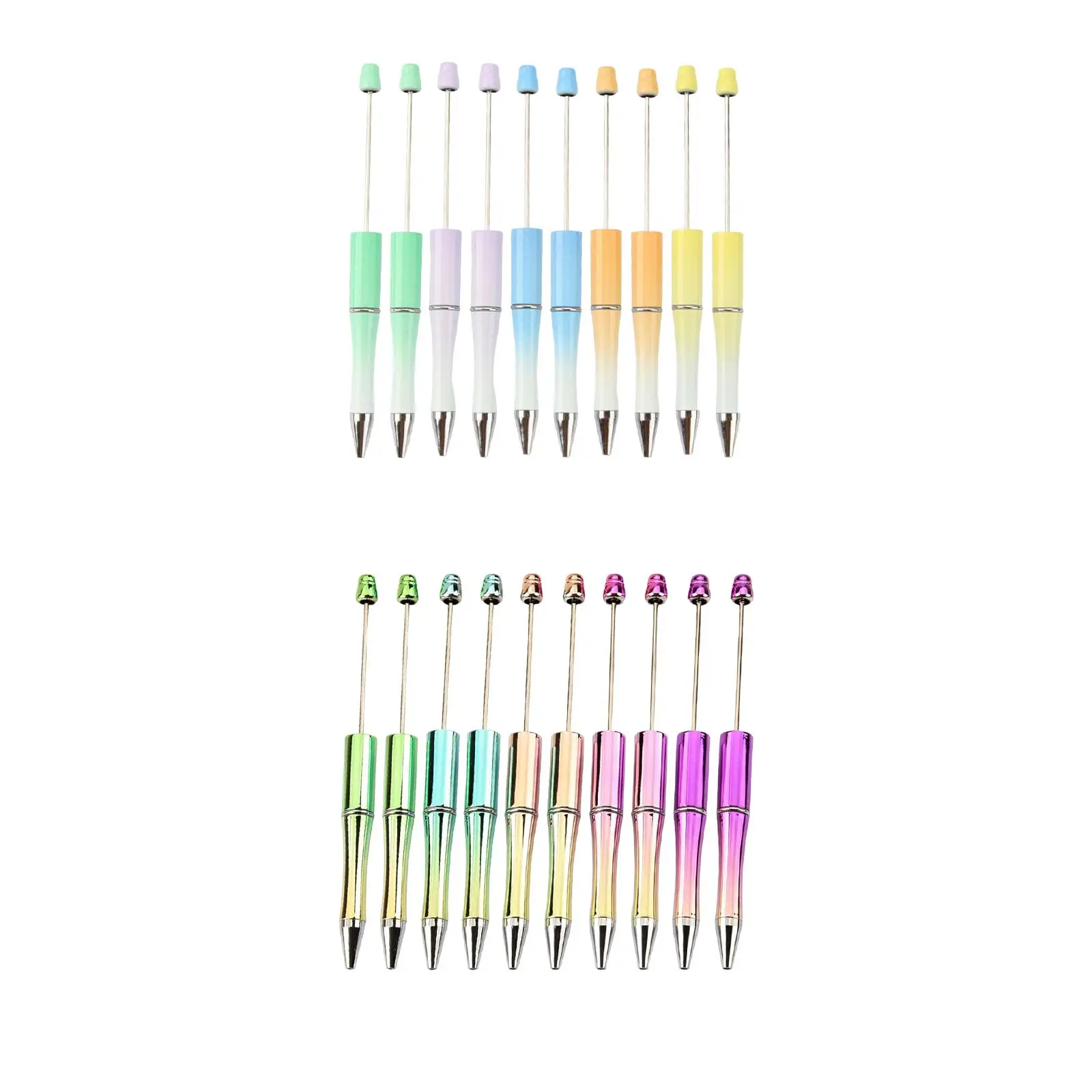 10Pcs Beadable Pens DIY Set Bead Pens for Drawing Office Students Presents