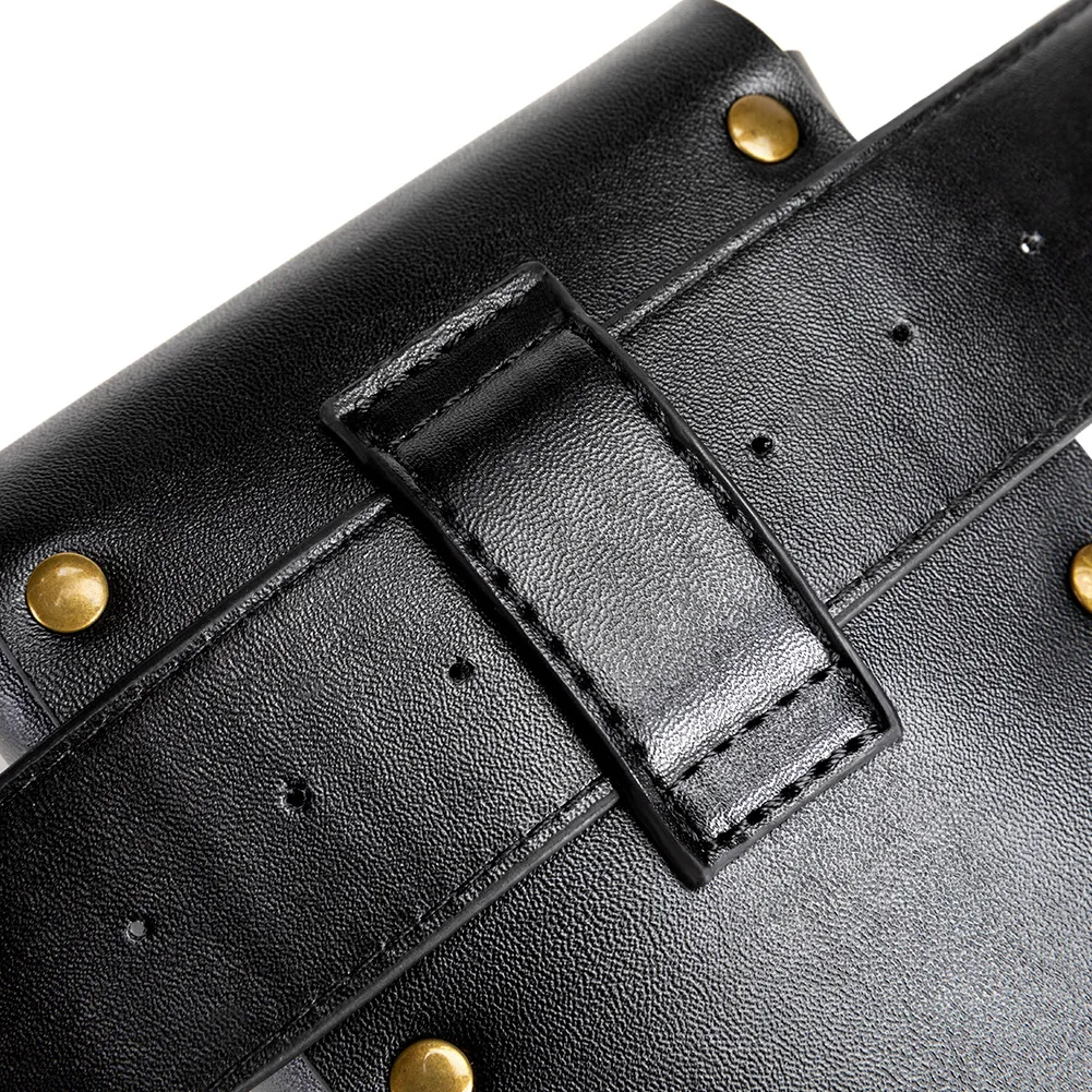 Punk Retro Waist Bag Medieval Renaissance Wallet Halloween Cosplay Costume Accessory Cellphone Waist Bag Stage Performance Props