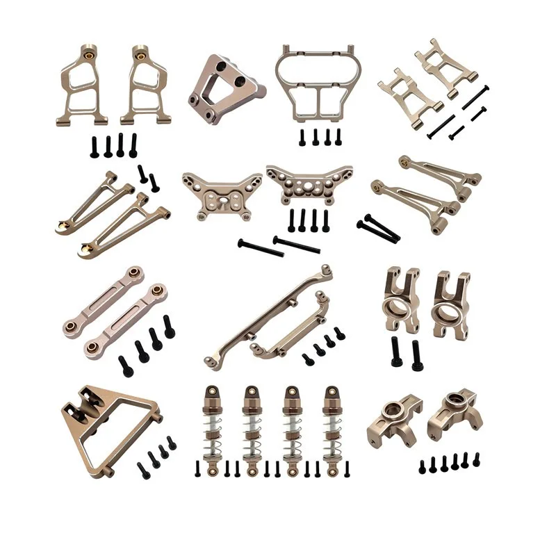 ل MJX 1/14 14211 RC اكسسوارات السيارات ترقية المعادن امتصاص الصدمات سوينغ الذراع الخلفي كأس قطع الغيار