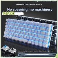 Ajazz Ak33 82 Keys Mechanical Keyboard Wired Support Waterproof Ergonomic Desktop Tablet Laptop Universal RGB Backlight 3-Axis