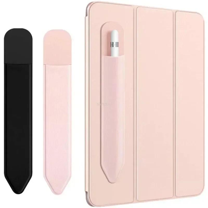 Suporte de lápis adesivo caso para apple ipad ar 2 3 4 2020 2021 pro 11 10.2 10.9 9.7 12.9 Polegada mini 6 stylus caneta manga protetora