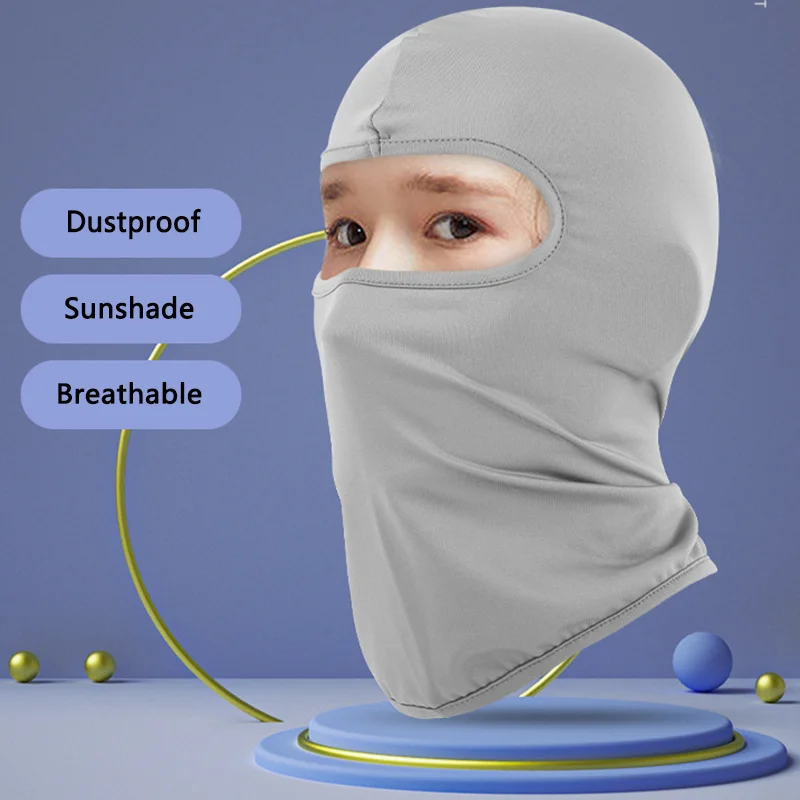 Children Balaclava Cap Breathable Sunshade Full Face Neck Cover Cooling Outdoor Sport Riding Helmet Lining Scooter Face Cover view 3
