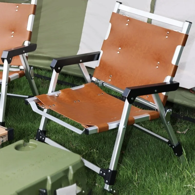 

Portable Backrest Folding Camping Chair Outdoor Stable Single Soft Hiking Fishing Kermit Chair Picnic Camping Furnishings