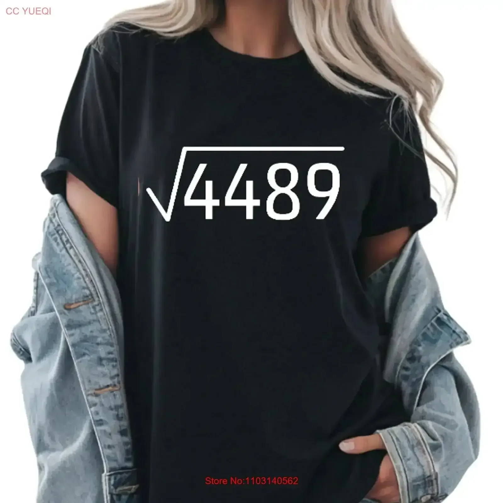 Square Root Of 4489 Meme T Shirt Six Seven Math Joke Made in USA vintage Washed Top For Everyday Wear designer clothes vintage